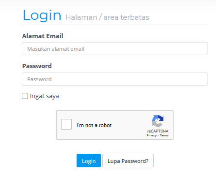Tombol Login Member Area