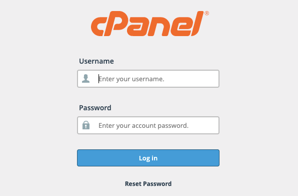 login cpanel