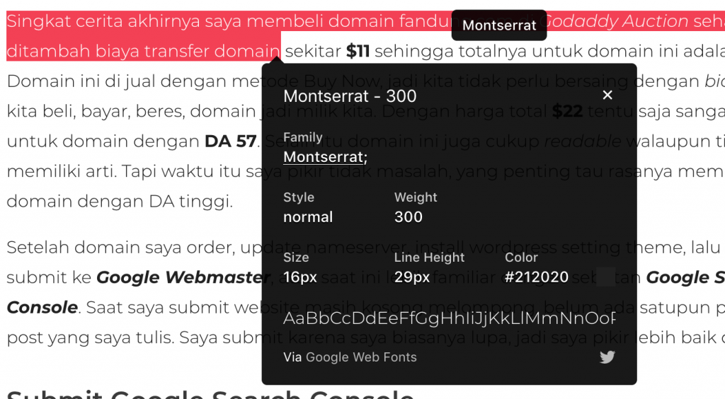 Cara Mengetahui Jenis Font Sebuah Website Blog IndoWebsite