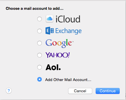 how to add an email account to my macbook air