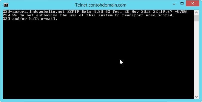 cara hack website dengan telnet commands for smtp
