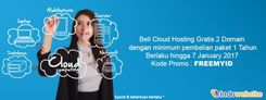 Beli Cloud Hosting Gratis 2 Domain