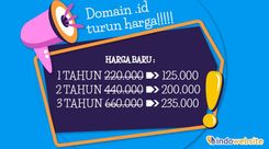 Promo harga domain .ID hingga 65%!